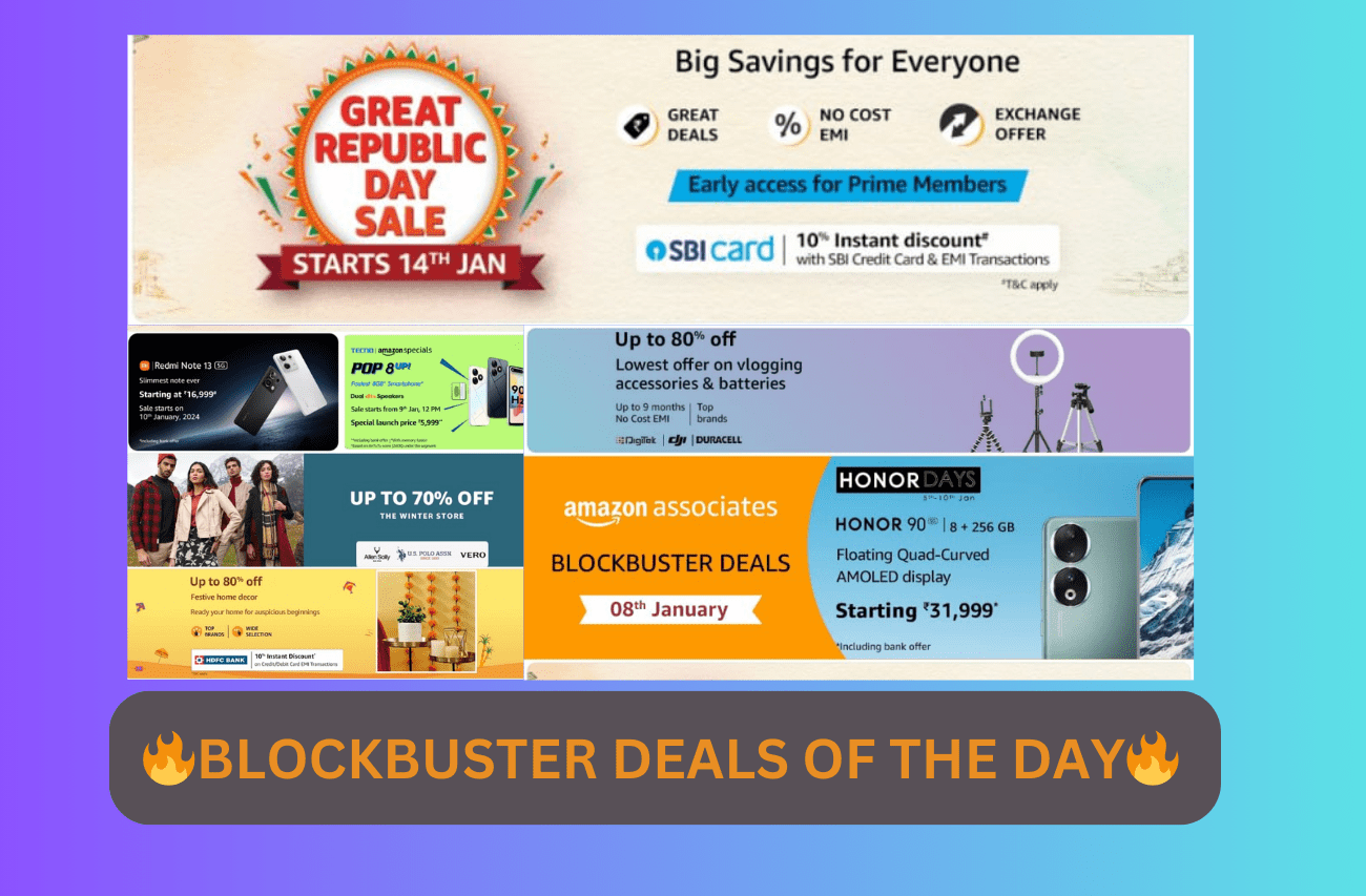 The Great Republic Day Sale : Unveiling the Blockbuster Deals on Amazon from 14 january