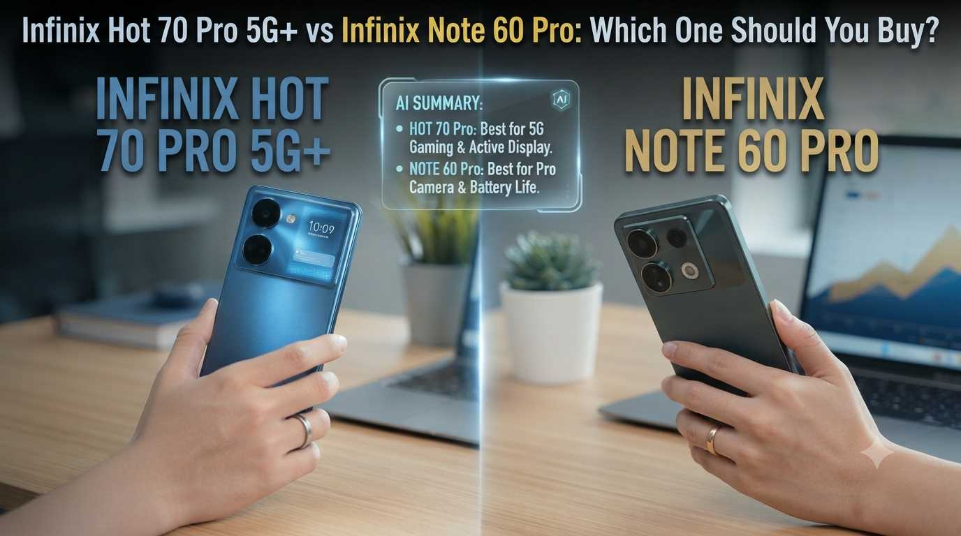 Infinix Hot 70 Pro 5G+ vs. Infinix Note 60 Pro: Which One Should You Buy?