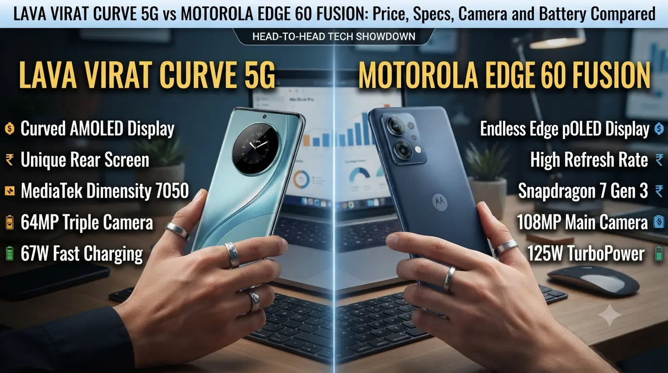 Lava Virat Curve 5G vs Motorola Edge 60 Fusion: Price, Specs, Camera and Battery Compared