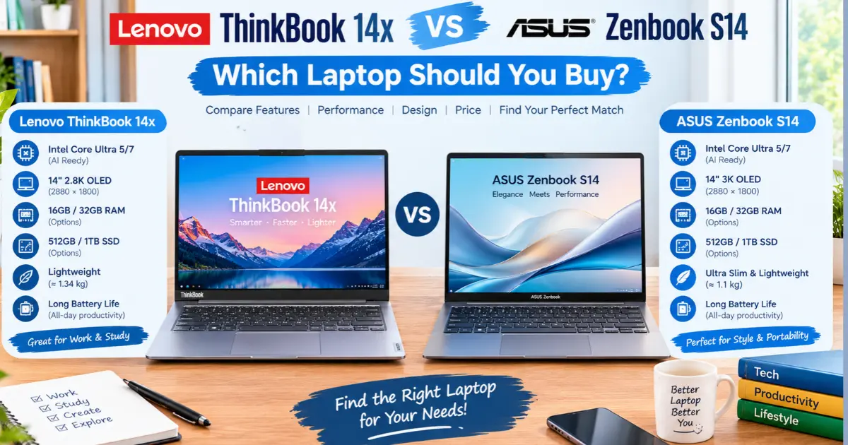 ThinkBook 14x vs Zenbook S14: Which Laptop Is Better?