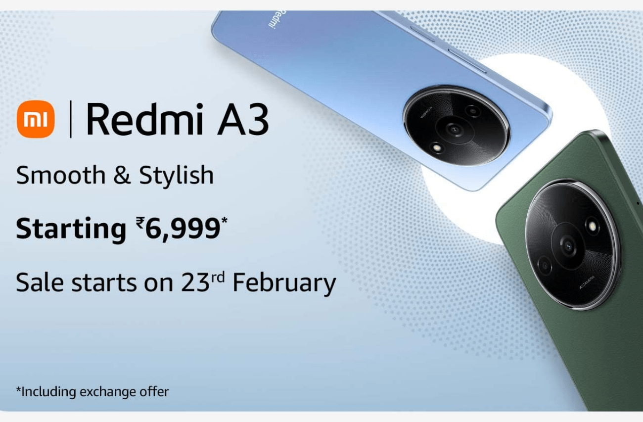 Redmi A3 :Sale starts on 23rd February more details